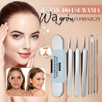 🔥 Zestaw Narzędzi do Usuwania Wągrów i Pryszczy【✨Zestaw 7-częściowy】🥰