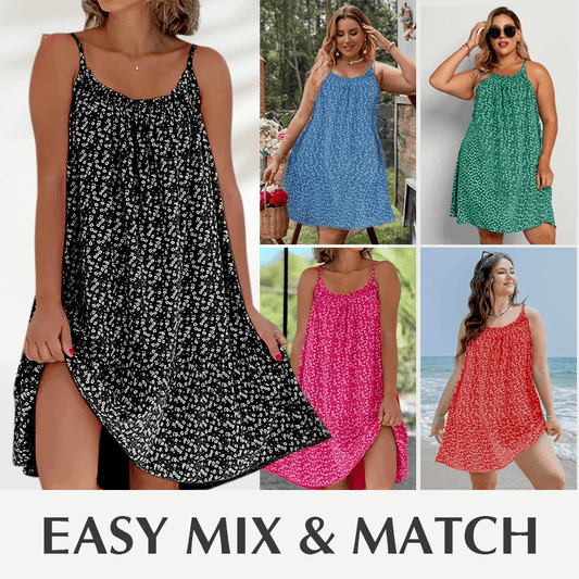 👗Letnia zwiewna sukienka na ramiączkach w kwiaty – lekka i stylowa!🌸☀️