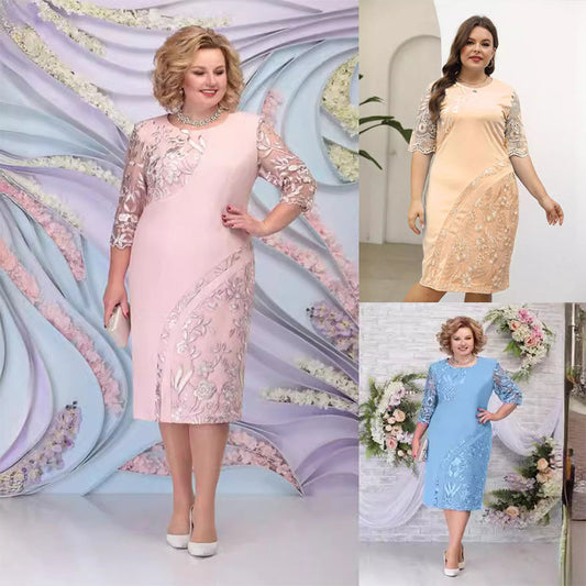 Elegancka koronkowa sukienka w kwiaty