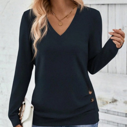 👚Elegancka bluzka damska z dekoltem w szpic i dopasowanym krojem