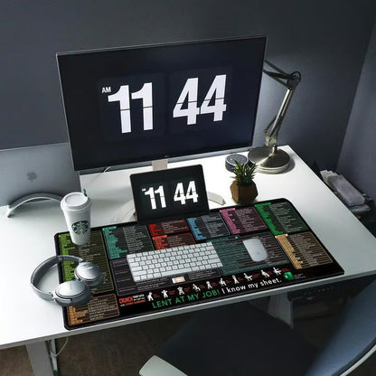 🔥 Plamoodporna, antypoślizgowa podkładka na biurko ze skrótami do biura 🧠💻