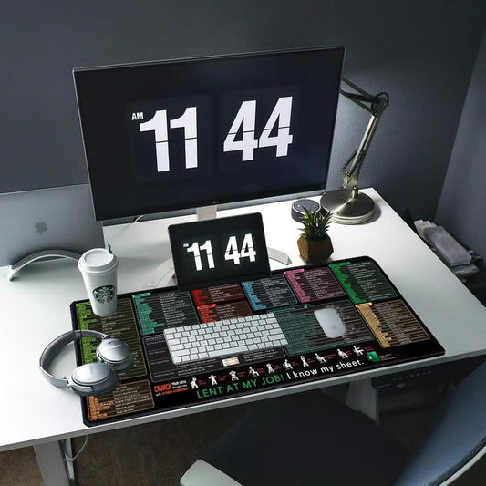 🔥 Plamoodporna, antypoślizgowa podkładka na biurko ze skrótami do biura 🧠💻